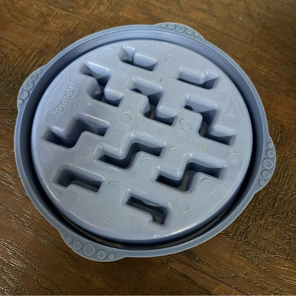 Light Blue Slow Feeder Dog Bowl